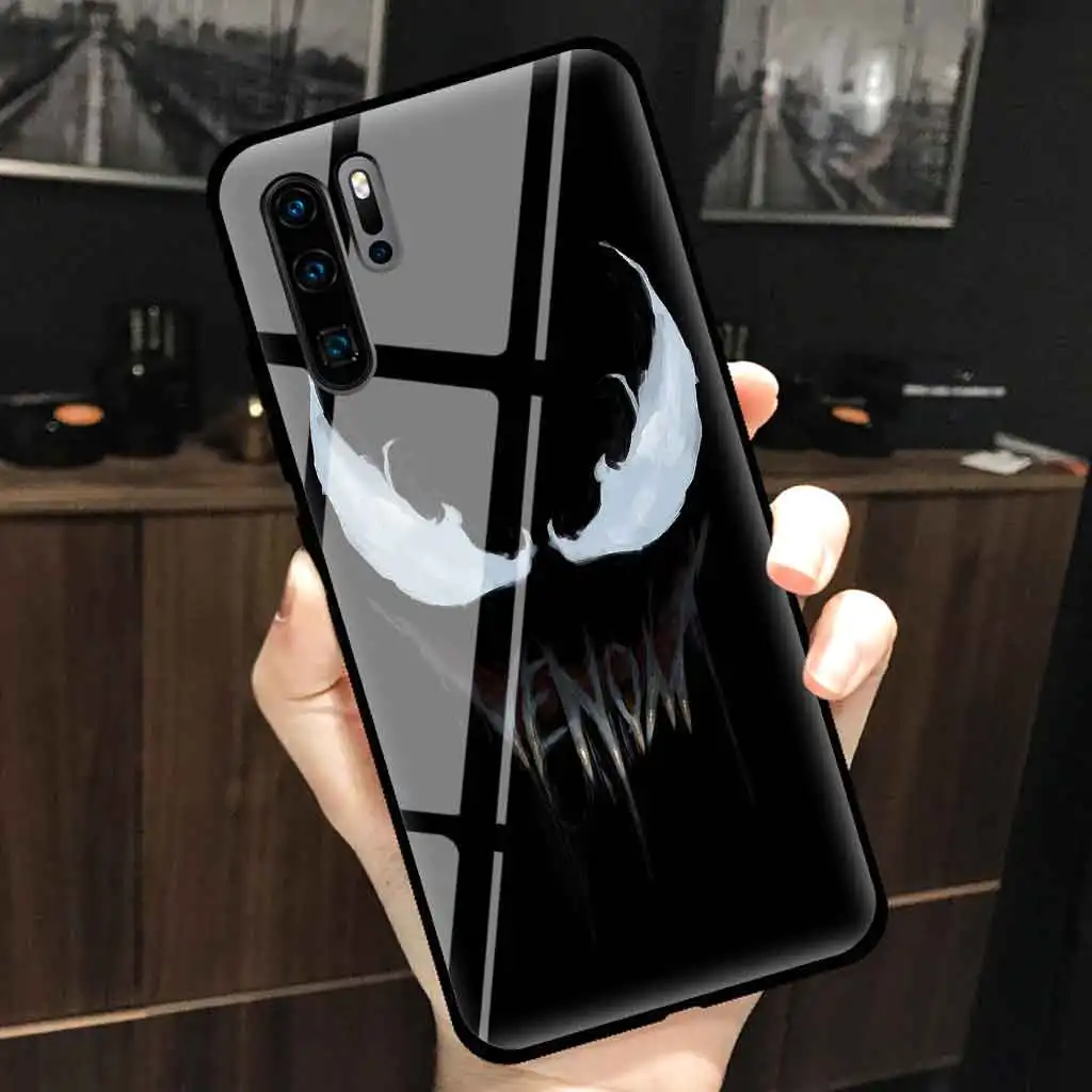 Стеклянный чехол с логотипом Marvel для huawei p20 p30 mate20 pro lite p20pro mate20pro роскошный ударопрочный жесткий чехол с рисунком