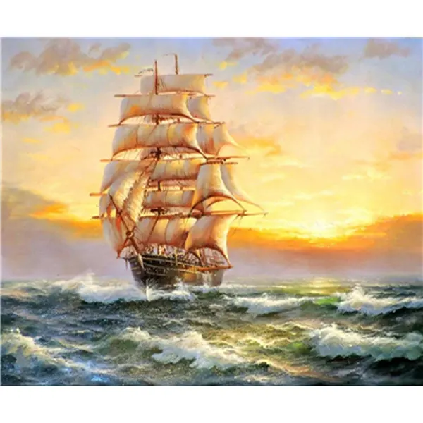 

5D DIY Diamond Embroidary Full Round Drill Mosaic Cross Stitch Russia Seascape 3D Diamond Painting kit Sticker Home Decor TY329