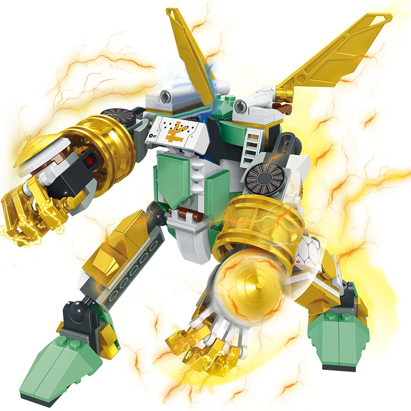 Новый конструктор Ninjagoed Lloyd's Titan Mecha Spinjitzu набор строительных блоков модель