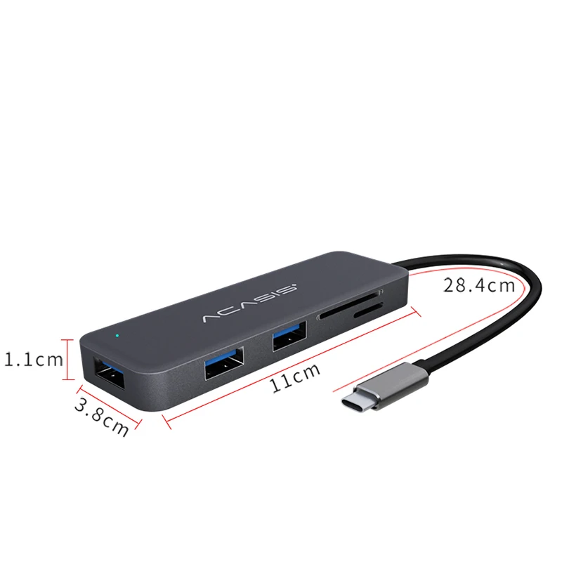 5 в 1 USB C концентратор USB-C-3,0 концентратор HDMI PD Thunderbolt 3 адаптер для samsung Galaxy S9/S8 huawei P20 Pro type C usb-хаб