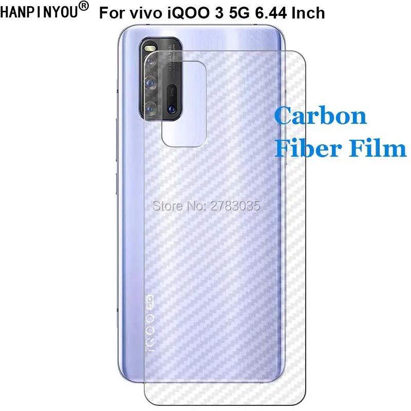 

For vivo iQOO 3 iQOO3 5G 6.44" 3D Anti-fingerprint Ultra Thin Carbon Fiber Back Skin Film Screen Protector (Not Tempered Glass)