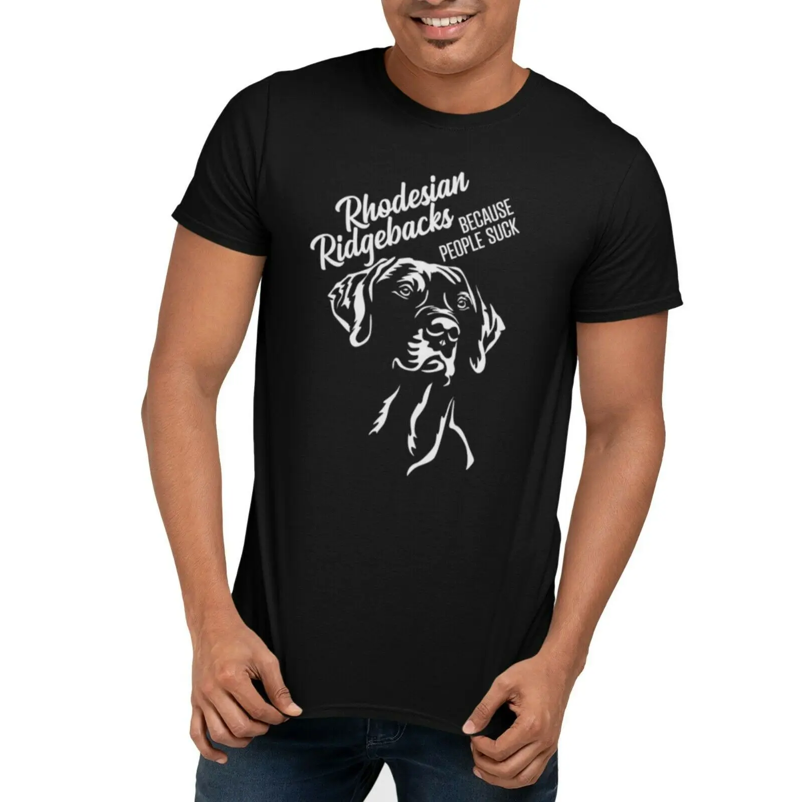 T-Shirt Rhodesian Ridgeback, Ridgeback Perché Le Persone Succhiano, Funny Dog Mens Tee