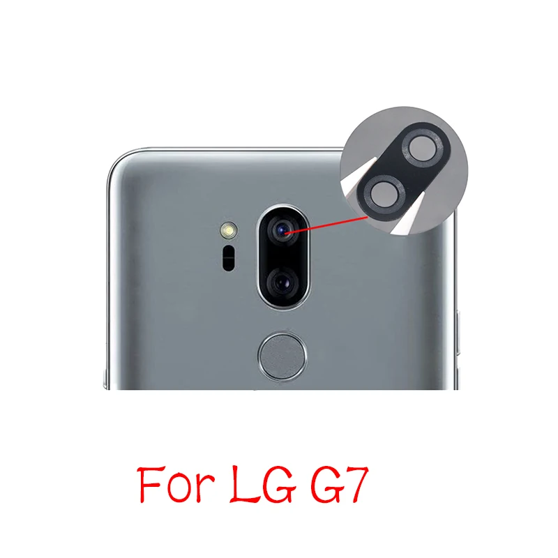 100 шт/партия, для LG G7 запасной задний объектив задней камеры с клейкой наклейкой