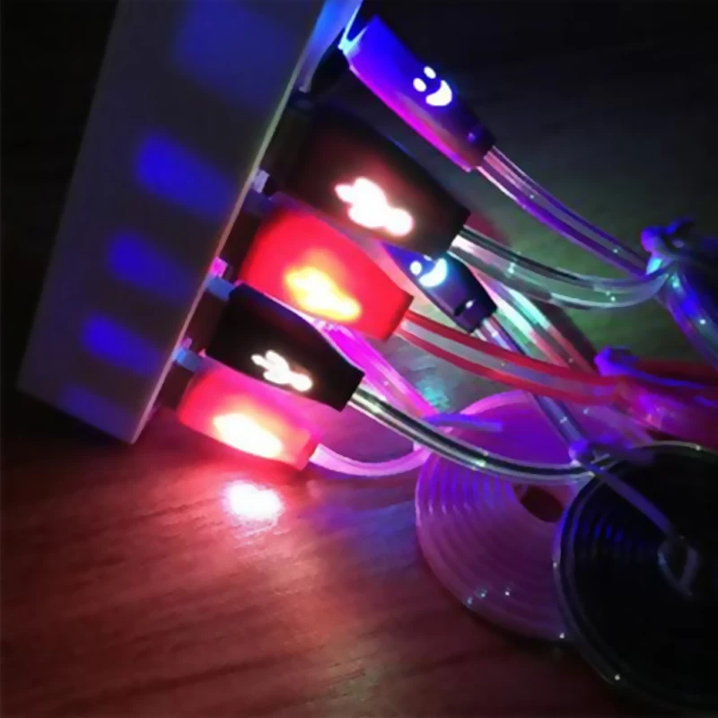 1M Colorful emitting Charge Wire Led Micro USB Cable for Samsung for HTC for iPhone 6 6S 7 8 Plus x Android phone charger cable 1M Colorful emitting Charge Wire Led Micro USB Cable for Samsung for HTC for iPhone 6 6S 7 8 Plus x Android phone charger cable
