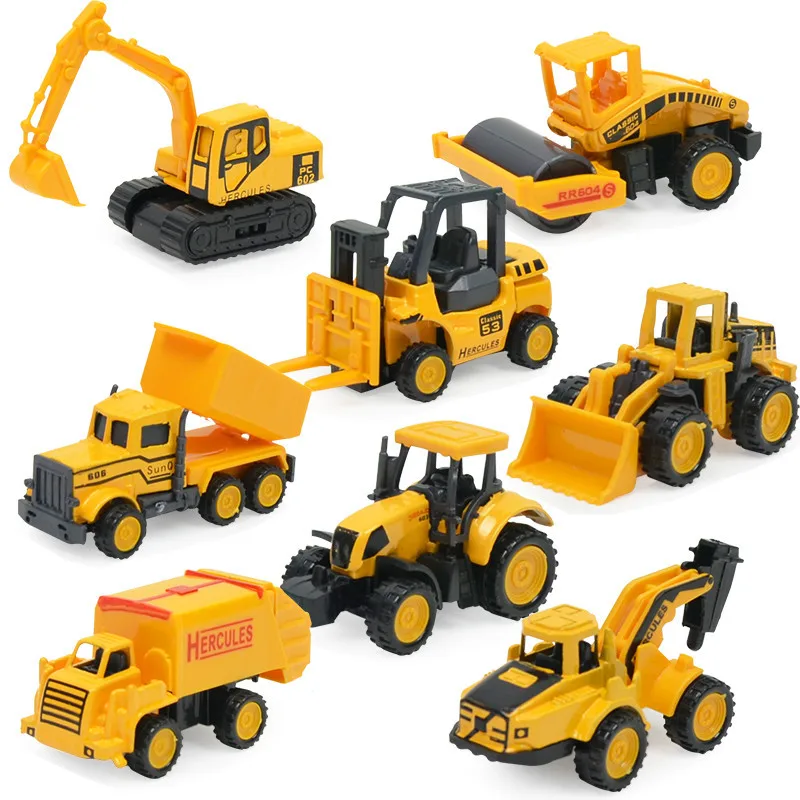 

Hao yu Inertia Model Mini Alloy Engineering Vehicle Excavator Toy Car 16-