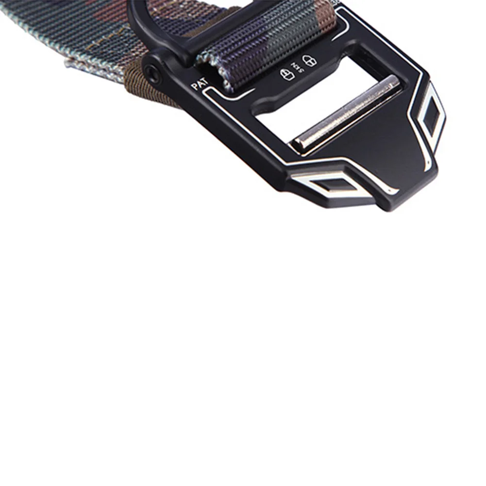 Men Belt Nylon Hunting Training Easy Unlock Strap Heavy Duty Tactical Waistband Alloy Buckle Outdoor Sports Adult Durable