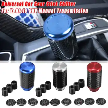 

Universal Car Real Carbon Fiber Manual Gear Stick Shifter Lever Knob For Vehicle SUV Manual Transmission 8.5CM/6.5CM Red/Blue