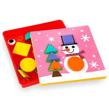 

Children's Intellectual Power Toy Puzzle 1-2-3 Years Old Baby Mushroom Nail Combination Spell Board Toy Children's Gift