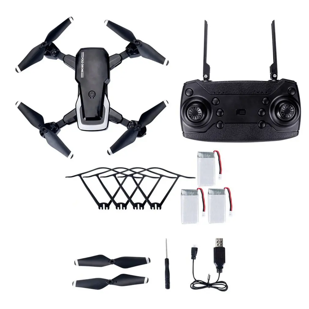 LF609 2,4G Wifi FPV Радиоуправляемый Дрон с камерой 0.3MP/2.0MP бесщеточный Радиоуправляемый квадрокоптер RTF складной 3D флип удерживающий головной убор дропшиппинг - Цвет: Black 2MP 3B