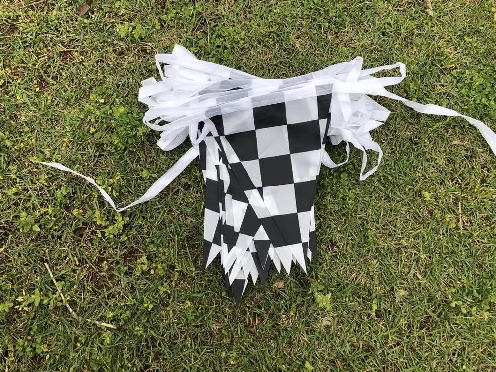 10 m 30 pieces/set14cx21cm squared race flag pennant banners for racing cars car party sporting events | Дом и сад