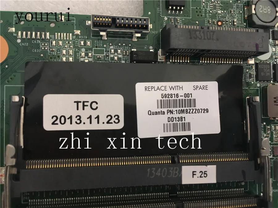 Yourui Высокое качество для hp павильон DV6 DV6-3000 592816-001 592816-501 Материнская плата ноутбука DA0LX6MB6I0 тестовая работа
