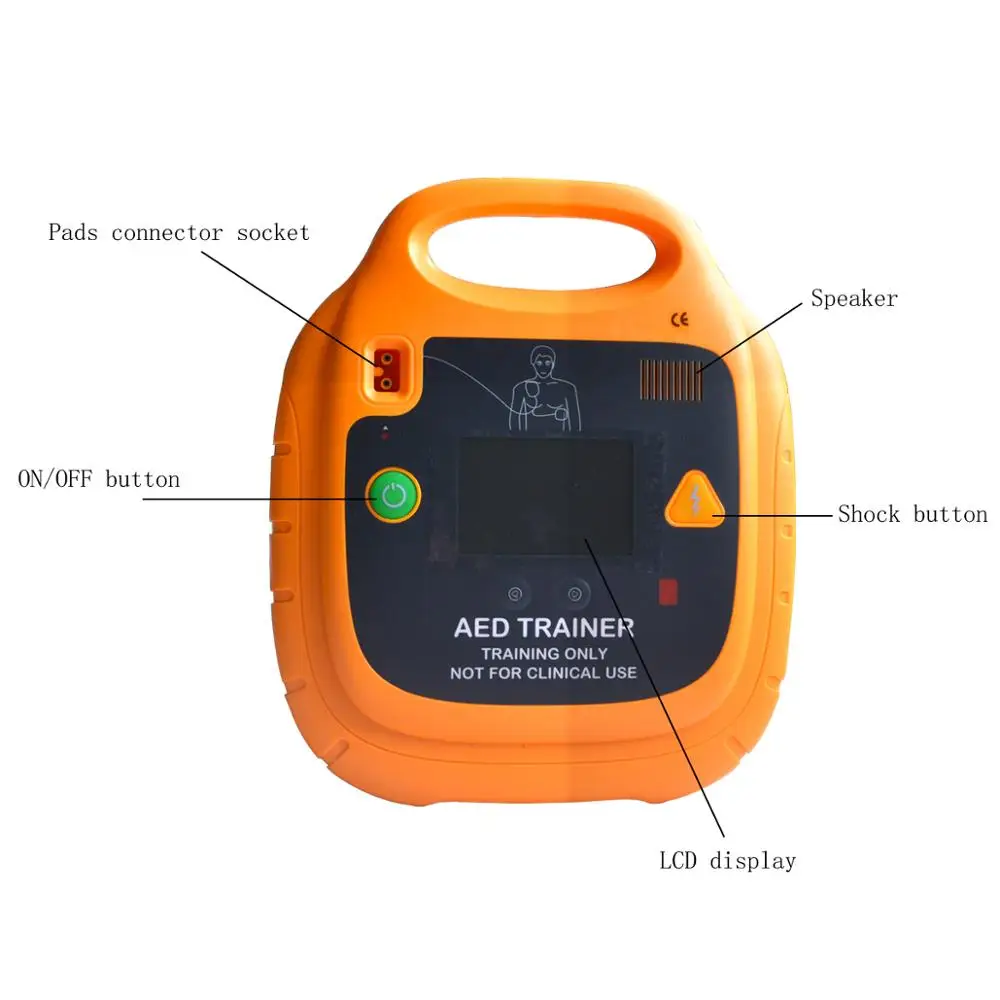 US $188.84 Automatic External Manikin AED Trainer Chargeable AED Simulator For First Aid AEDCPR Training Practicing With 10 Scenarios