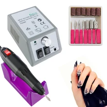 1 шт. 20000 ОБ/мин Электрический сверлильный станок для ногтей, набор фрез с 6 алмазными фрезерными головками для полировки ногтей, EU/US Plug