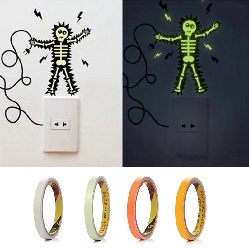 

Luminescent Tape Self-adhesive Paper Detachable Reflective Fluorescent Light Dark Eye-catching Warning Tape Dropshipping