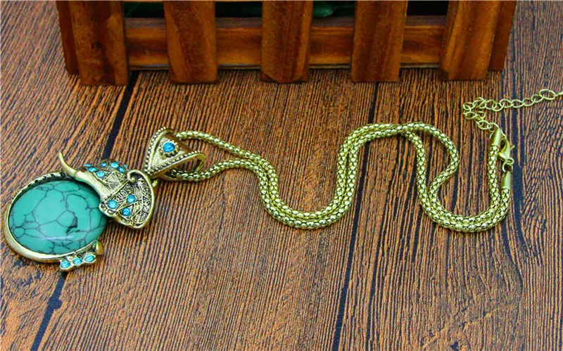 Слон кулон хрустальный камень Цепочки и ожерелья Винтаж животного Цепочки и ожерелья для Для женщин Античная Посеребренная Модные украшения