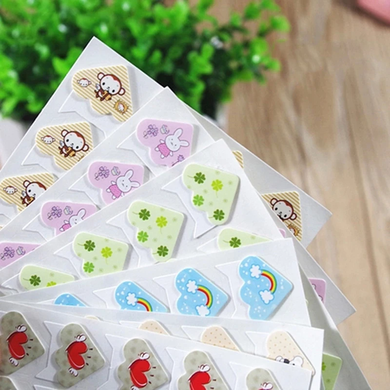 24 шт./лот DIY Мультяшные милые уголки с животными Симпатичные бумажные наклейки