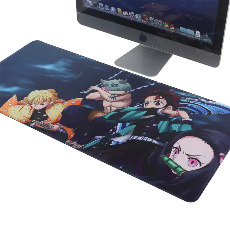 Коврик для мыши kimetsu no yaiba большой коврик в стиле аниме xl 900x400 600x300 2 мм игровой