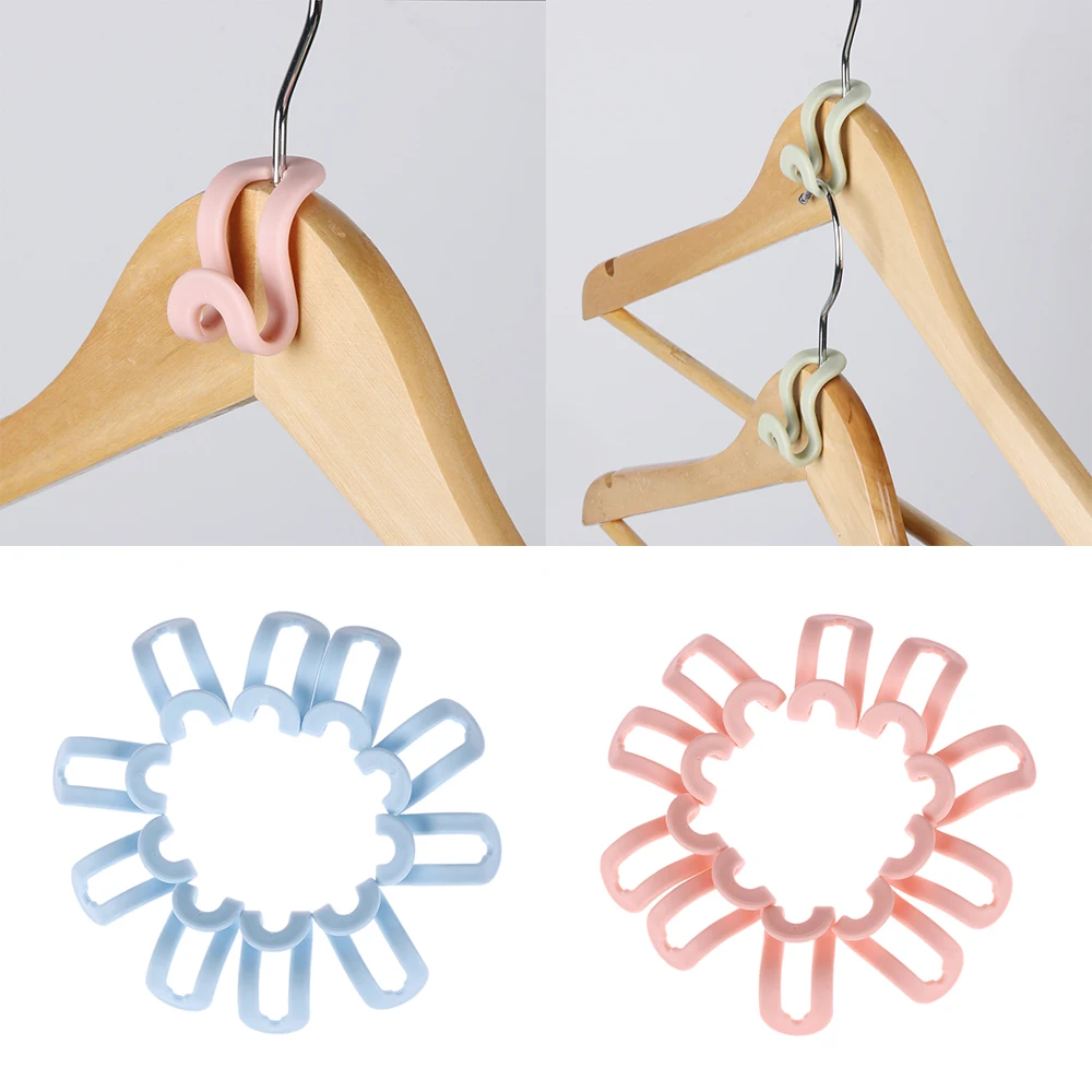 5-pcs-Creative-Mini-Anti-Slip-Clothes-Hanger-Home-Easy-Hook-Closet-Organizer-Storage-Rack-Blue