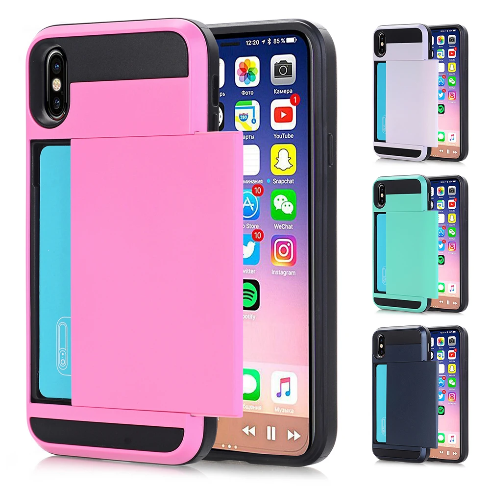 Для iphone xr сдвижная крышка Вставка карты анти-заленых насаждений для мобильных телефонов 2 в 1 ТПУ чехол для Раздвижные двухтактный Защитная крышка