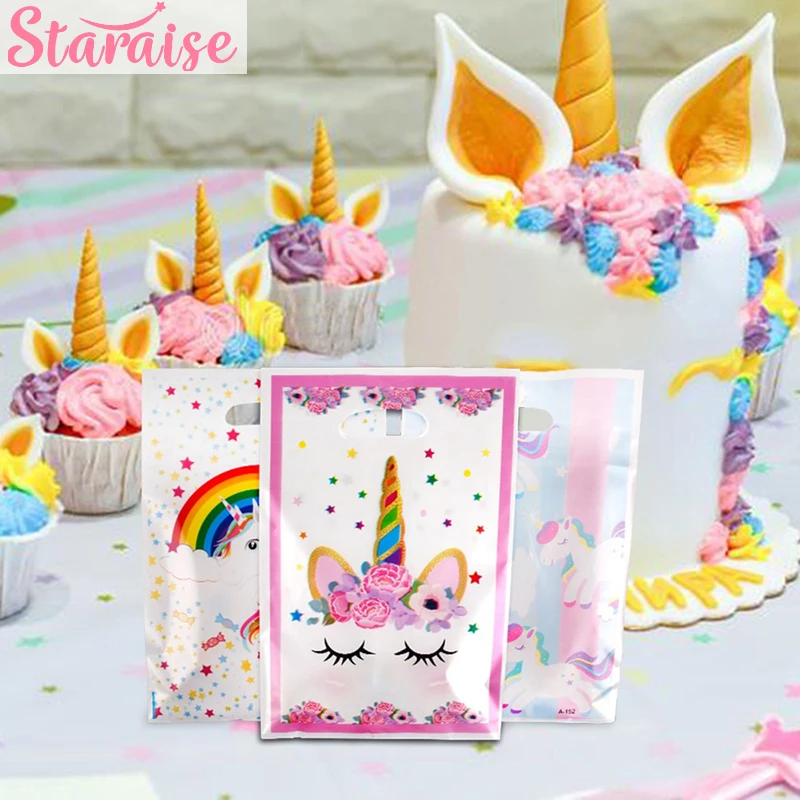 Staraise 10 шт. подарочные сумки с единорогом для дня рождения вечеринки свадебной