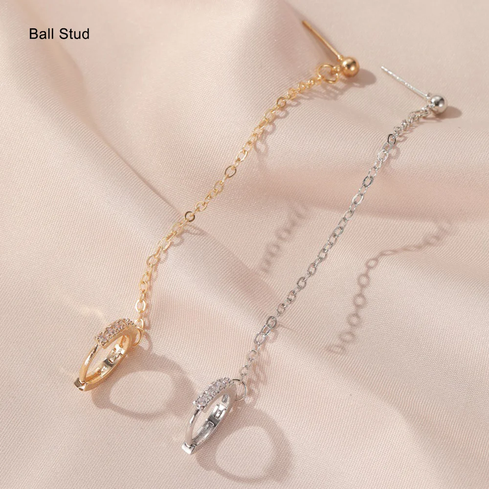 Hoop Earrings 1pc Crystal V Pearl Moon Snake Tassel Earrings Hoop Earing Chain Helix Piercing Stud Cuff Huggie Earrings for Women Ear Jewelry