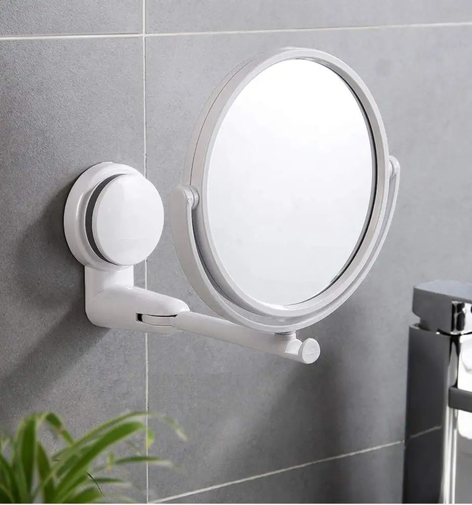 Preise Falten Make Up Spiegel Wand Berg Vanity Spiegel ohne bohrer Swivel Bad Spiegel Saug Folding Arm Verlängern rasieren spiegel