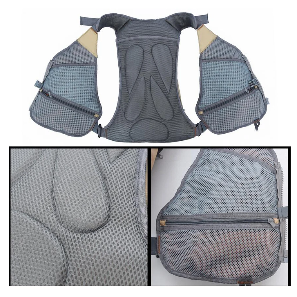 Fly Fishing Backpack Vest Combo Sailing Boating Men Waistcoat Travel Gilet Multi pockets Adjustable Straps Fishing Vests