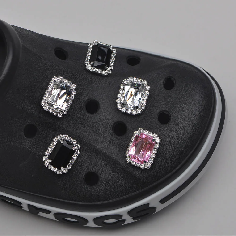 Crystal Crown Metal Charms Designer Croc Accessories Clog Shoe Button Decoration Lovely Little Bear Charm for Croc Shoes