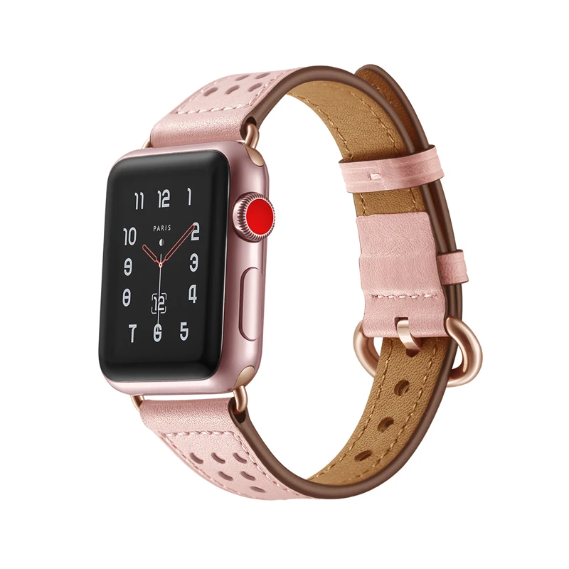 Ремешок для apple watch band 5 4 44 мм 40 мм Натуральная кожа correa 42 мм 38 мм ремень высокое качество браслет для iwatch серии 3/2/1