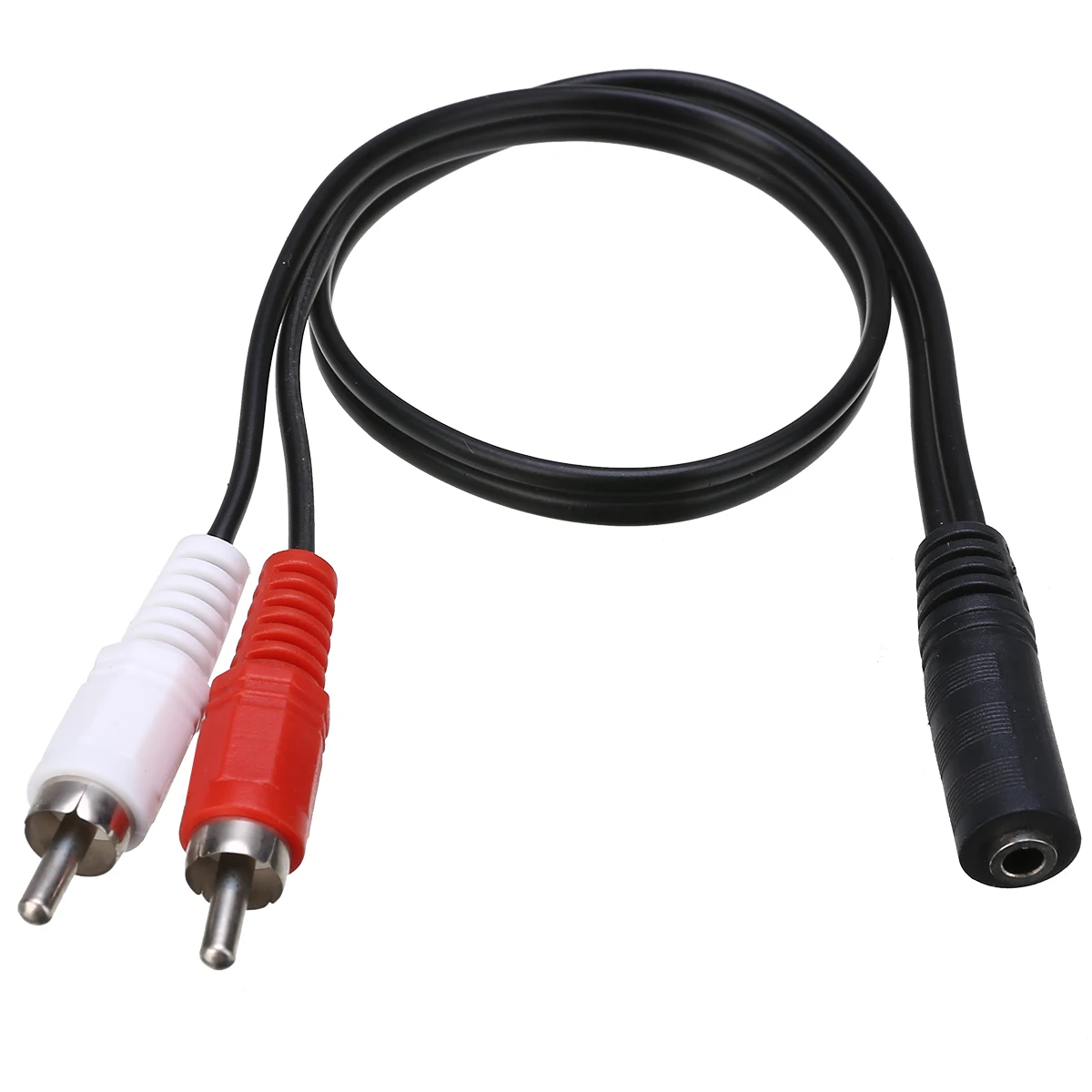 Black 3.5mm Male to 2 RCA Female Audio Mic Adapter Cable for iPhone Mini Jack Stereo Extension Line Convertor Accessories | Электроника