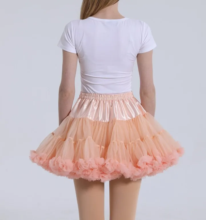vamei 4pcs Tutu Skirt for Girls Ballet Layered Ruffle Tulle Dance Tutu Pettiskirt