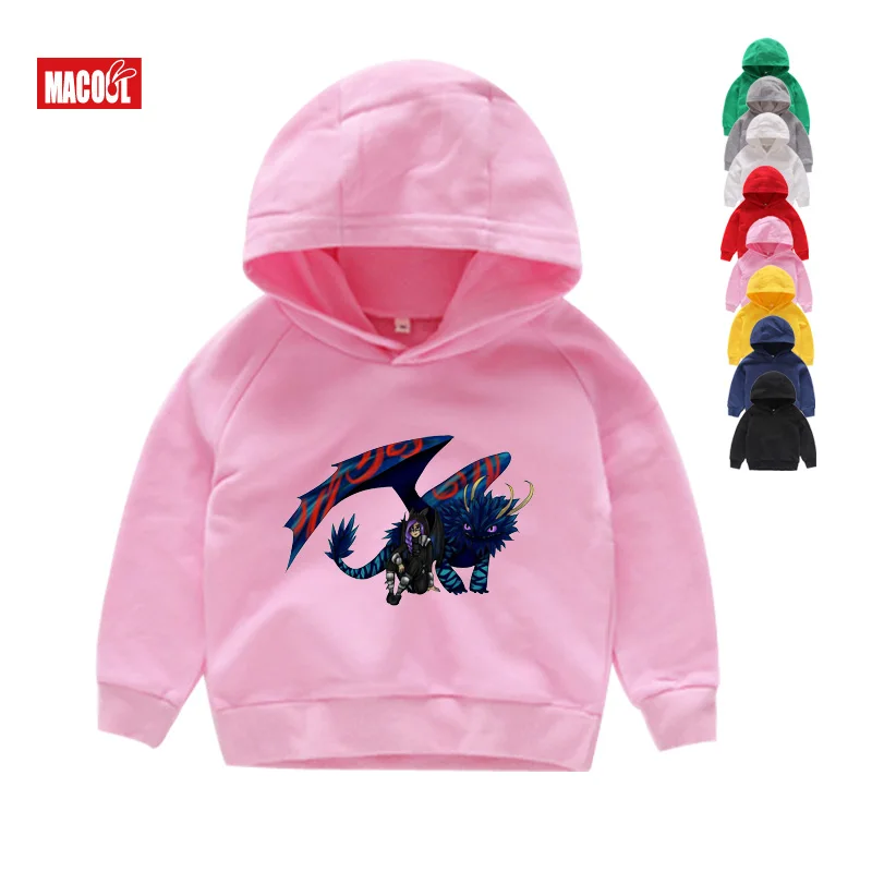 Hoodies Толстовки с капюшоном с принтом «Как приручить дракона» для мальчиков и девочек; Детские забавные зимние толстовки серого цвета с длинными рукавами - Цвет: Hoodies