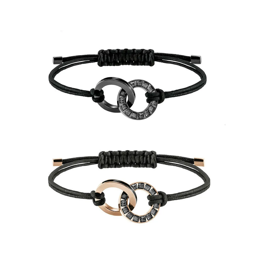 

Rhigh-quality swa new black double-knot black concentric black ribbon jewellery couple design