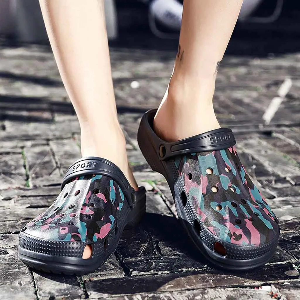 Мужские пляжные сандалии Сандалии с отверстиями Дышащие повседневные мужские