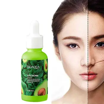 

1Pcs Avocado Elastic Moisturizing Face Serum hydrating Brightening Shrinking Pore Refreshing Essence