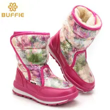 Большие размеры; женские розовые ботинки; Большая распродажа; коллекция года; женская зимняя теплая обувь из водонепроницаемого материала; Высококачественная Брендовая обувь на толстом меху;