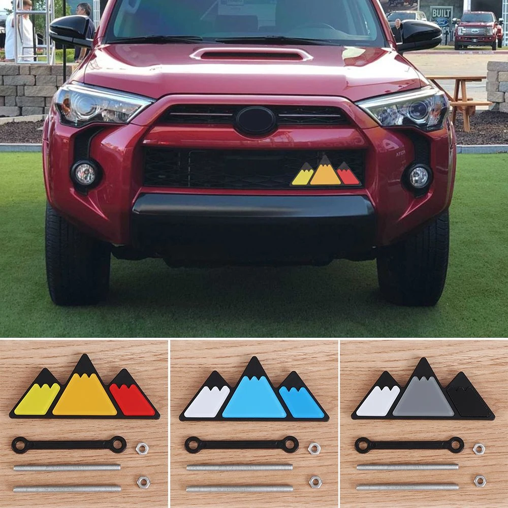 Car Truck Parts Toyota TRD Emblem Tri Color Front Grille Acrylic Badge For Tacoma 4Runner 