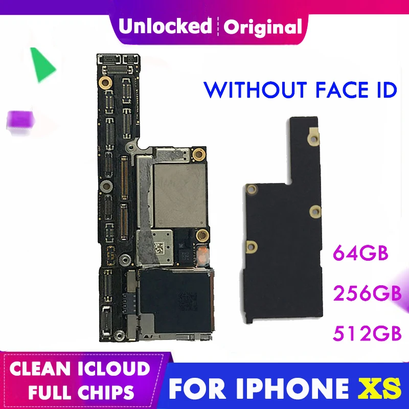 Для iPhone XS 64G 256G 512G оригинальная материнская плата iCloud разблокировка материнская плата без лица ID логическая плата сборка разблокированная материнская плата