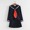 S-5XL Jigoku Shoujo Enma Ai Summer Sailor Suit JK School Uniform Students Cloth Tops Skirts Anime Cosplay Costumes 4