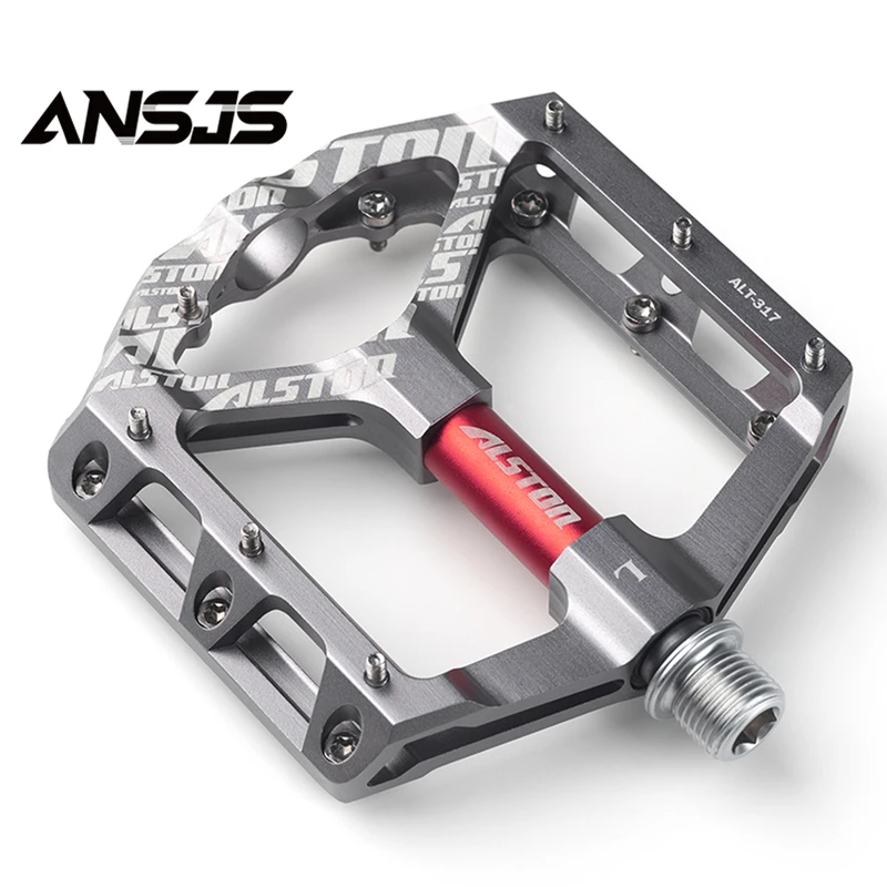 Ansjs Beauty Star Bike Pedals Bicycle Pedals 9/16 Inch Spindle Universal Cycling Pedals Aluminium Alloy Lightweight Bike Pedals
