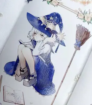 

Fairy Blue Witch Washi Tape Bullet Journal Masking Tape Adhesive Tape DIY Scrapbooking Washi Stickers