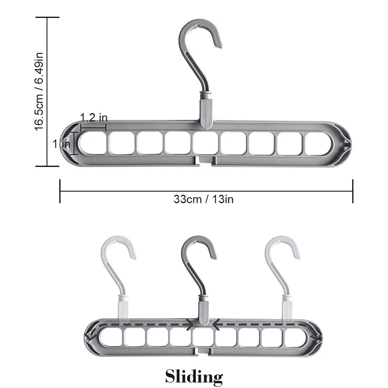 Волшебные вешалки-органайзер, вращающиеся Противоскользящие вешалки, компактные вешалки, складные вешалки для хранения одежды, упаковка из 5 стандартных вешалок Han