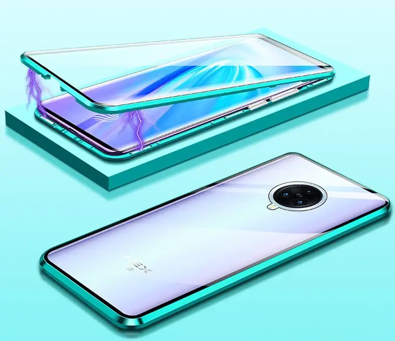 Vivo Nex 3 Магнитный чехол 360 Передний+ задний двухсторонний чехол из закаленного стекла для Vivo Nex 3 металлический бампер