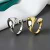 Real 925 Sterling Silver Rings For Women vintage gold color bump Engagement Rings Silver 925 Jewelry Anillos Mujer ► Photo 3/6