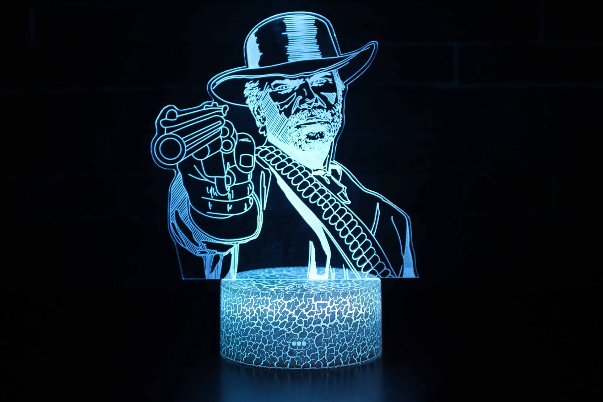 Светодиодный ночник серии Red Dead Redemption 3D с пультом дистанционного управления, цветной сенсорный креативный KT-C светильник