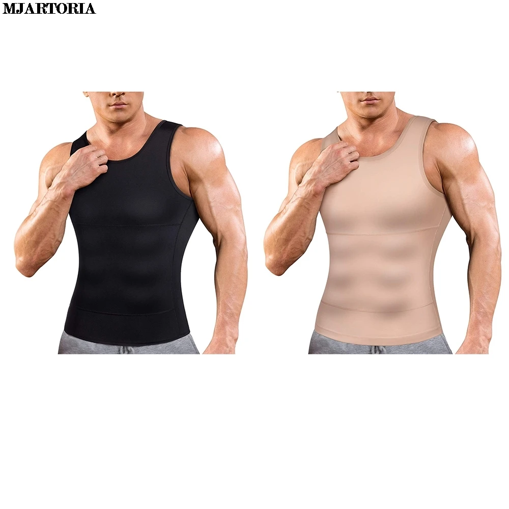 MJartoria 2019 Мужская сауна спортивные Тэнк-топы для похудения утягивающая рубашка форма для гимнастики дышащая Silm Masculino Gilet Новинка