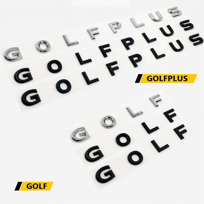 3D буквы эмблема для GOLF NEWGOLF 6 7 GOLFPLUS автомобильный Стайлинг переоборудование Средний багажник логотип значок наклейка хром матовый глянцевый черный