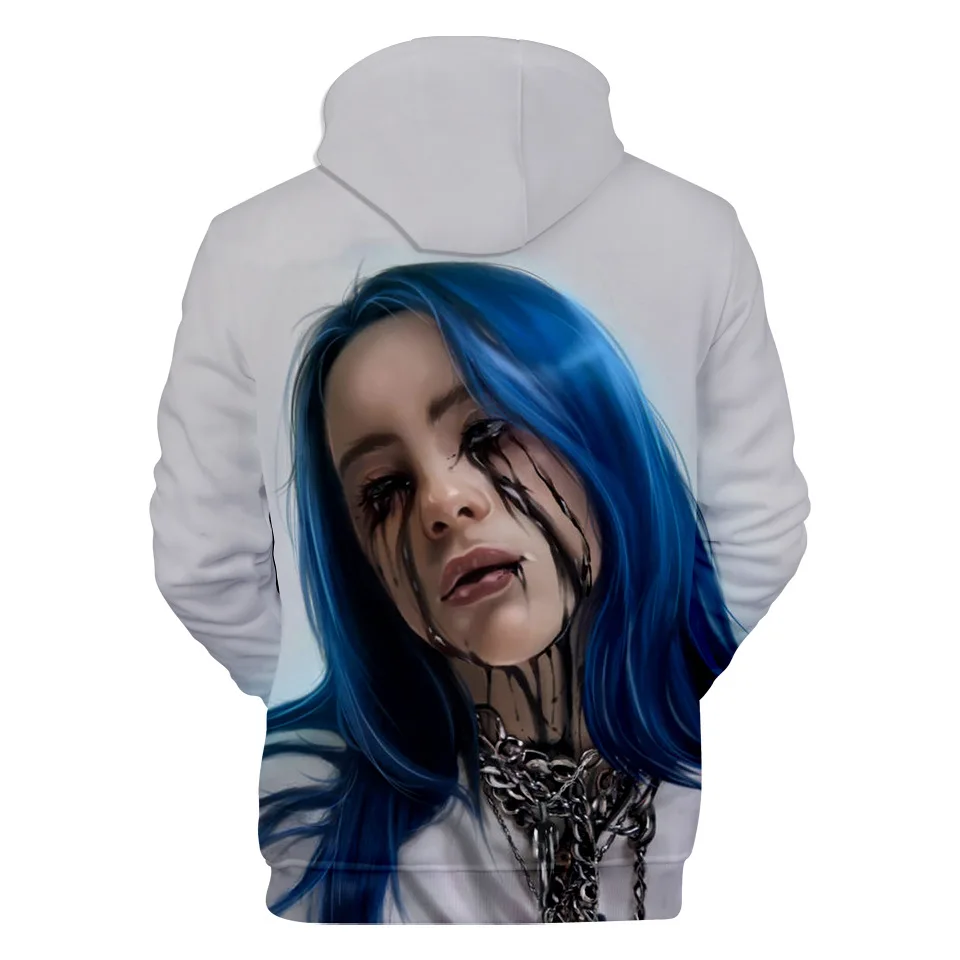 Модные забавные дизайнерские 3D толстовки Billie Eilish для мужчин и женщин, худи Billie Eilish, толстовки с капюшоном, осенне-зимняя одежда, куртки