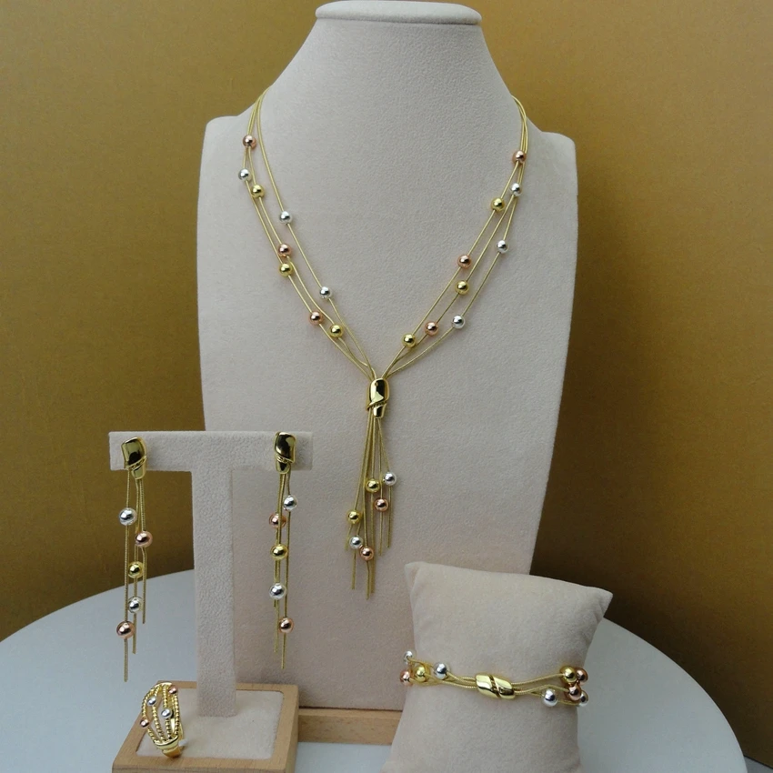 Dubai Gold Jewelry Sets Women 18k Gold Plated Jewelry Sets Women