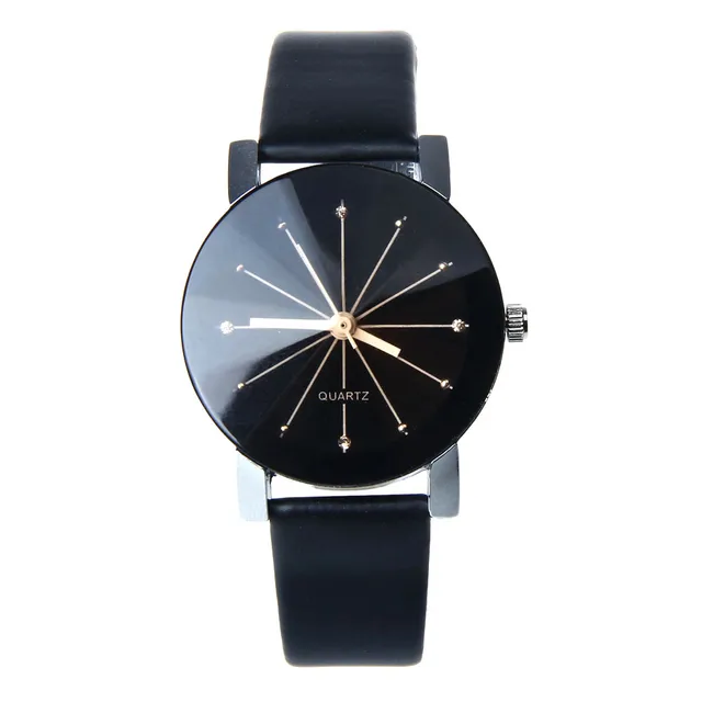 1 Pair Couple Lover Watches Quartz Dial Clock PU Leather WristWatch Relojes Watch Women Men Fashion Luxury Relogio Feminino Saat Women-black